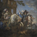 Henriette Adélaïde di Savoia e Ferdinando di Baviera a cavallo - Jan Miel — ambientato in un interno