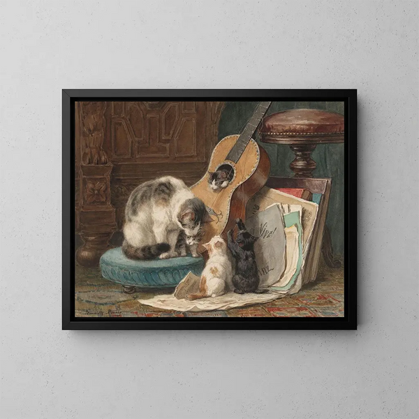 I musicisti - Henriette Ronner-Knip — quadro incorniciato alla parete