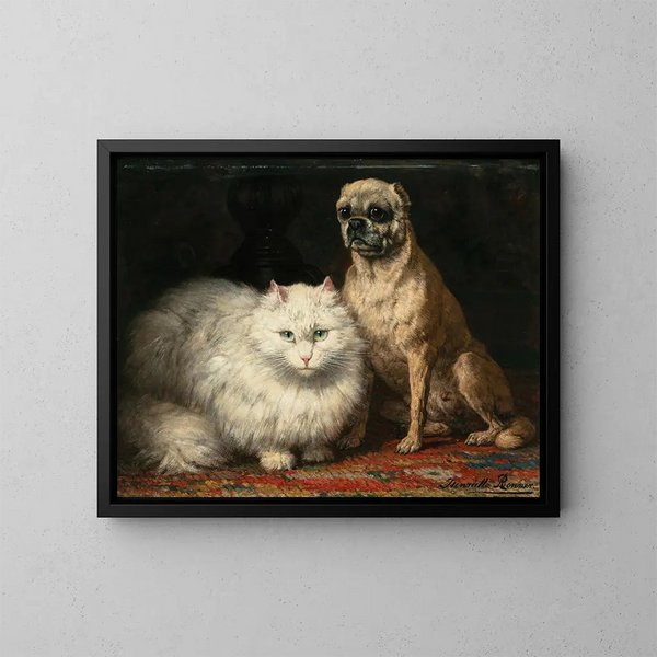 Due amici - Henriette Ronner-Knip — quadro incorniciato alla parete