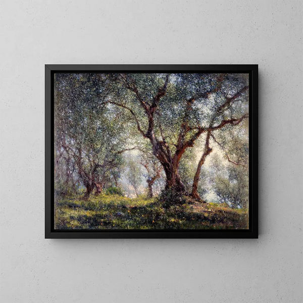 Gli ulivi a Menton - Henry Brokman — quadro incorniciato alla parete