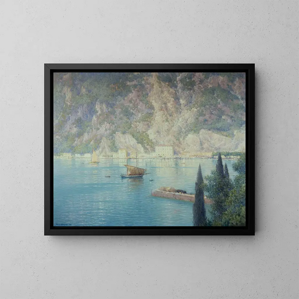 Porto di Riva - Henry Brokman — quadro incorniciato alla parete
