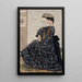 Portrait de femme en robe mouchetée - Henry Caro-Delvaille — quadro incorniciato alla parete