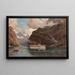 Paesaggio di fiordo con nave da passeggeri - Henry Enfield — quadro incorniciato alla parete
