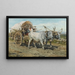 Bœufs transportant du foin - Henry Enrico Coleman — quadro incorniciato alla parete