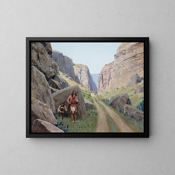 L'Ambuscade - Henry Farny — quadro incorniciato alla parete