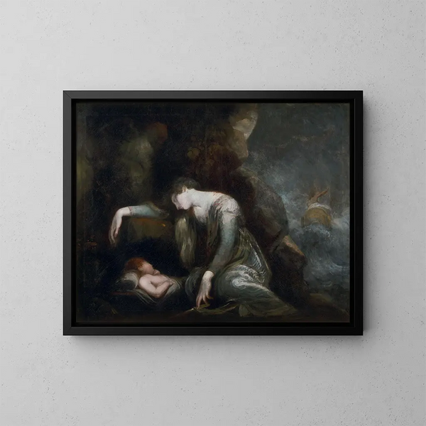 Danaé e Perseo a Serifos - Henry Fuseli — quadro incorniciato alla parete