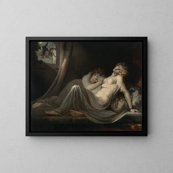 L'incubo che lascia due giovani donne - Henry Fuseli — quadro incorniciato alla parete