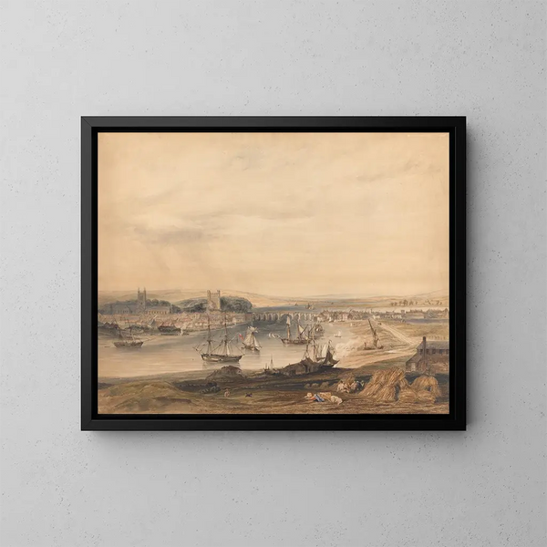 Vista di Rochester, la città e il porto - Henry Gastineau — quadro incorniciato alla parete