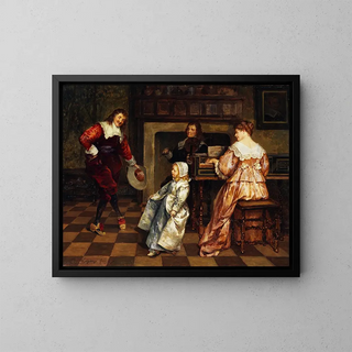 Musica da camera dei pesci - Henry Gillard Glindoni — quadro incorniciato alla parete