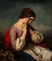 Fille avec un oiseau mort - Henri Guillaume Schlesinger — vista dell’opera