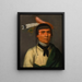 No-Tin Wind, un capo Chippewa - Henry Inman — quadro incorniciato alla parete
