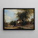 Viaggiatori davanti a una locanda di campagna - Henry John Boddington — quadro incorniciato alla parete