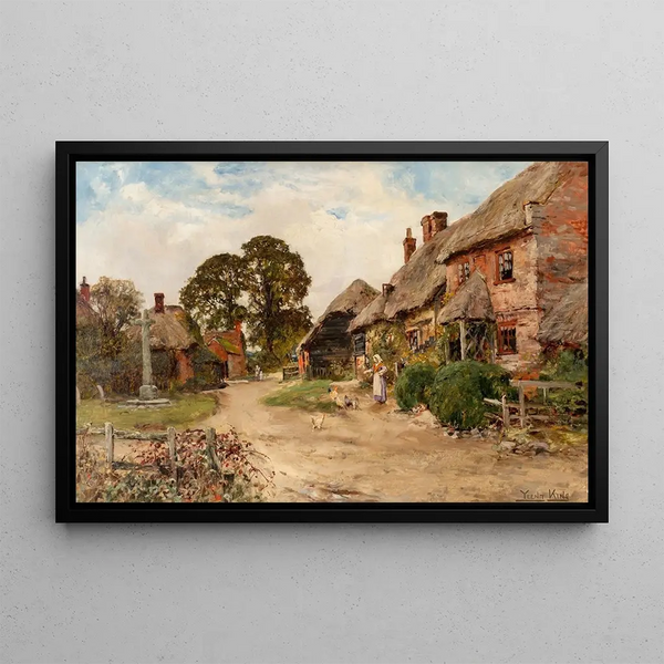 Henry John Yeend King - Feeding the chickens.webp