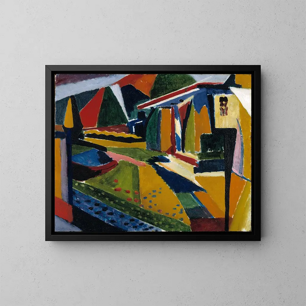 Paesaggio astratto - Henry Lyman Saen — quadro incorniciato alla parete