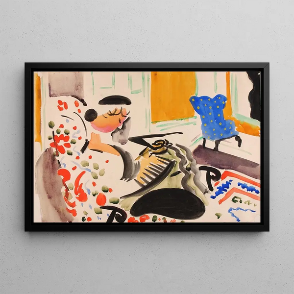 Interno calligrafico - Henry Lyman Saen — quadro incorniciato alla parete