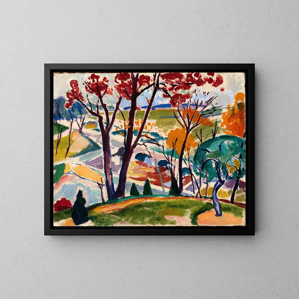Ponte di paesaggio a Huntingdon Valley - Henry Lyman Saen — quadro incorniciato alla parete