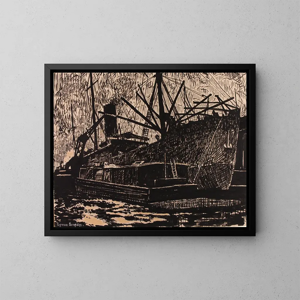 Liner e rimorchiatore - Henry Lyman Saen — quadro incorniciato alla parete