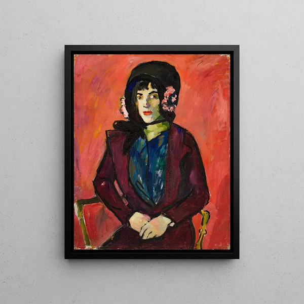 Ritratto di una ragazza - Henry Lyman Saen — quadro incorniciato alla parete