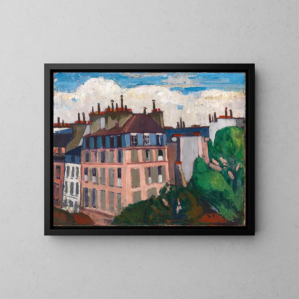 Tetti di Parigi - Henry Lyman Saen — quadro incorniciato alla parete