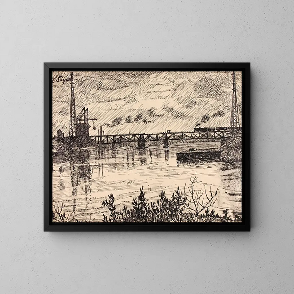 Schuylkill n° 3 - Henry Lyman Saen — quadro incorniciato alla parete