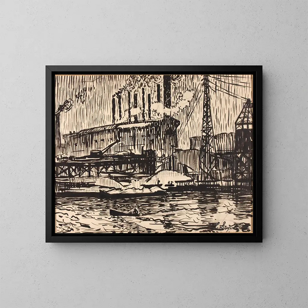 Schuylkill n° 5 - Henry Lyman Saen — quadro incorniciato alla parete