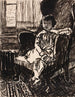 Fille sans titre assise sur une chaise - Henry Lyman Saen — vista dell’opera