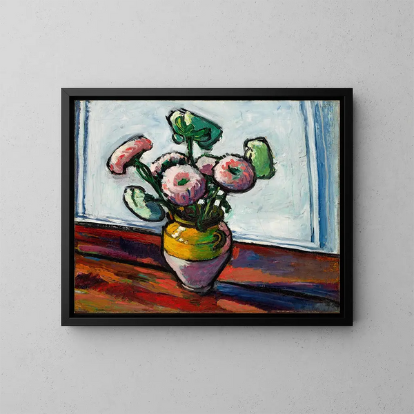 Zinnias - Henry Lyman Saen — quadro incorniciato alla parete