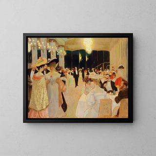 Scène de restaurant - Henry Marius Camille Bouvet — quadro incorniciato alla parete