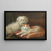 Studio di un terrier e di un gatto - Henry Maurice Page — quadro incorniciato alla parete