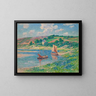 I pescatori di Pont-Aven - Henry Moret — quadro incorniciato alla parete