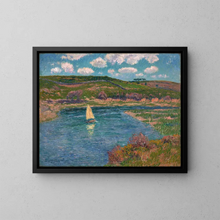 Rivière di Pont-Aven, Finistère - Henry Moret — quadro incorniciato alla parete