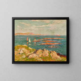 Henry Moret - Voile blanche voile rouge en Bretagne.webp