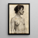 Studio di nudo di una giovane ragazza - Henry Ossawa Tanner — quadro incorniciato alla parete