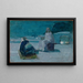 Studio per Cristo e Nicodemo su un tetto - Henry Ossawa Tanner — quadro incorniciato alla parete