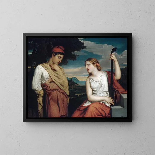 Gli amanti greci - Henry Peters Gray — quadro incorniciato alla parete