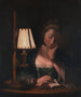 Donna che legge all'ombra di una campana di carta - Henry Robert Morland — vista dell’opera