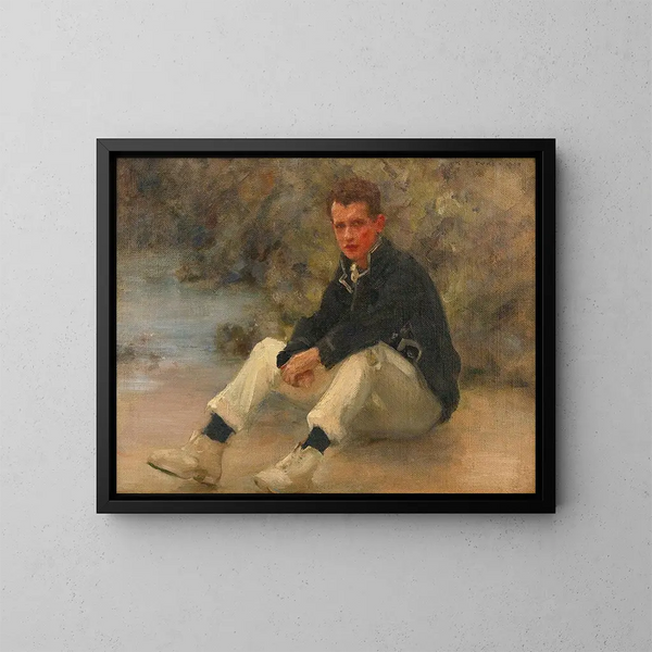 Un giovane marinaio - Henry Scott Tuke — quadro incorniciato alla parete