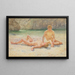 Gruppo di bagnanti al calore di mezzogiorno - Henry Scott Tuke — quadro incorniciato alla parete
