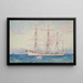 Tre-mast francese all'ancora firmato e indistinto - Henry Scott Tuke — quadro incorniciato alla parete