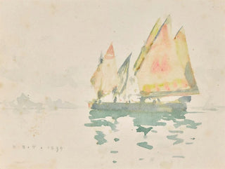 Henry Scott Tuke - Venetian Barges.webp
