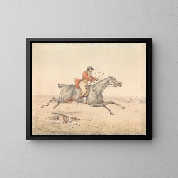 Par l'enfer, atteins la Terre - Henry Thomas Alken — quadro incorniciato alla parete