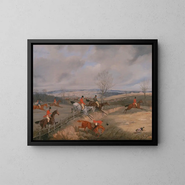 Scène di caccia disegnata sulla copertina - Henry Thomas Alken — quadro incorniciato alla parete