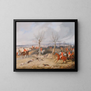 Scène di caccia in piena corsa - Henry Thomas Alken — quadro incorniciato alla parete