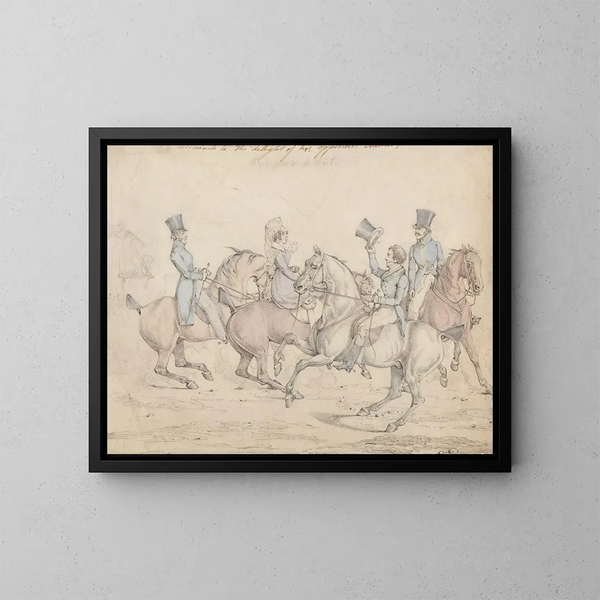 Promenade mattutino - Henry Thomas Alken — quadro incorniciato alla parete