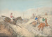 Corsa di steeple-chase saltando dentro e fuori un sentiero - Henry Thomas Alken — vista dell’opera