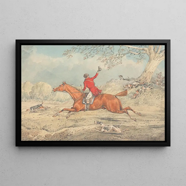 Henry Thomas Alken - The Huntsman Galloping to Left and Encouraging Hounds.webp