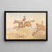 Due cavalieri e una coppia di cani che attraversano un muro - Henry Thomas Alken — quadro incorniciato alla parete