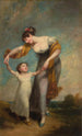 Portrait d'une mère et d'un enfant dans un paysage - Henry Thompson — vista dell’opera