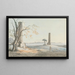 Vestiges del tempio di Giove Olympico con vista su Ortygie Syracuse - Henry Tresham — quadro incorniciato alla parete