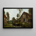 Paesaggio senza titolo con casa e barca - Henry Ward Ranger — quadro incorniciato alla parete